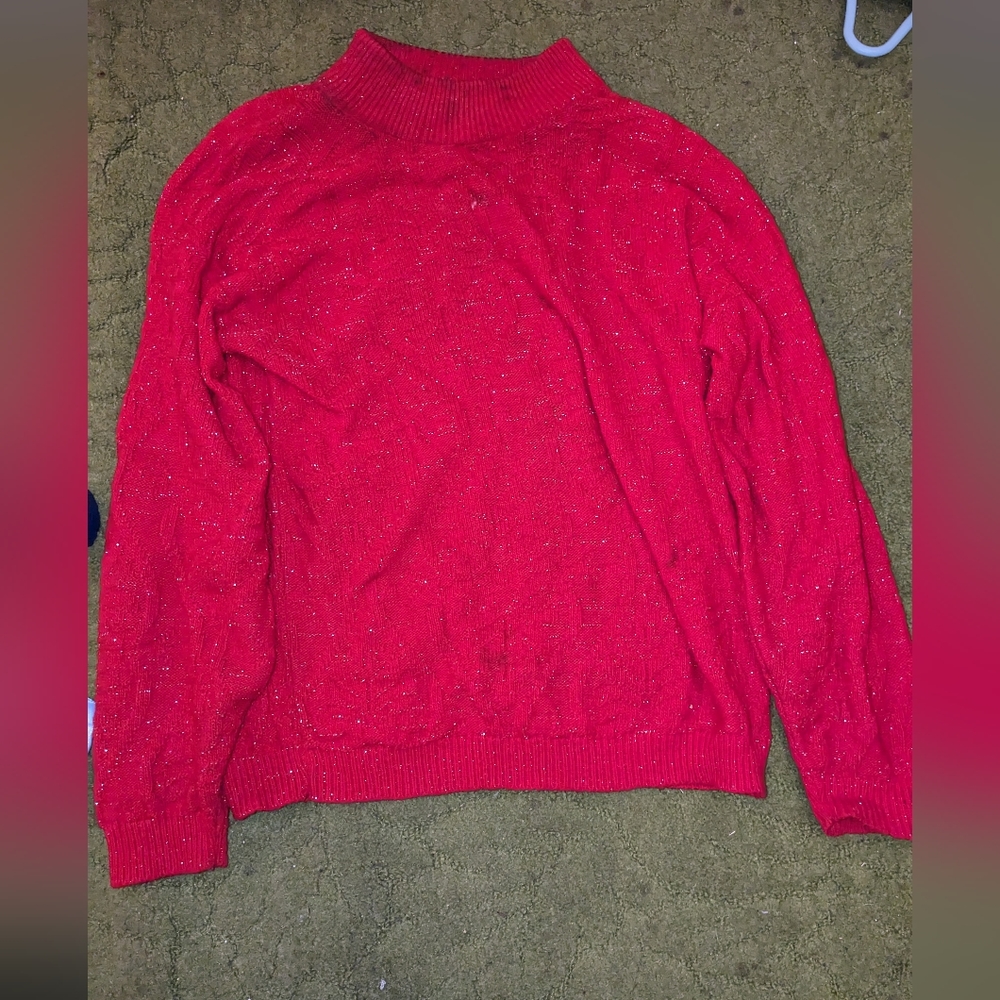 Red Holiday Sweater by Rose